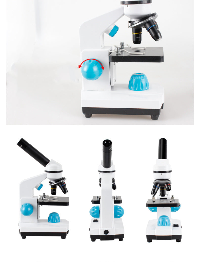 Kids educational science microscope set – LED light base detail – Bambelou UK