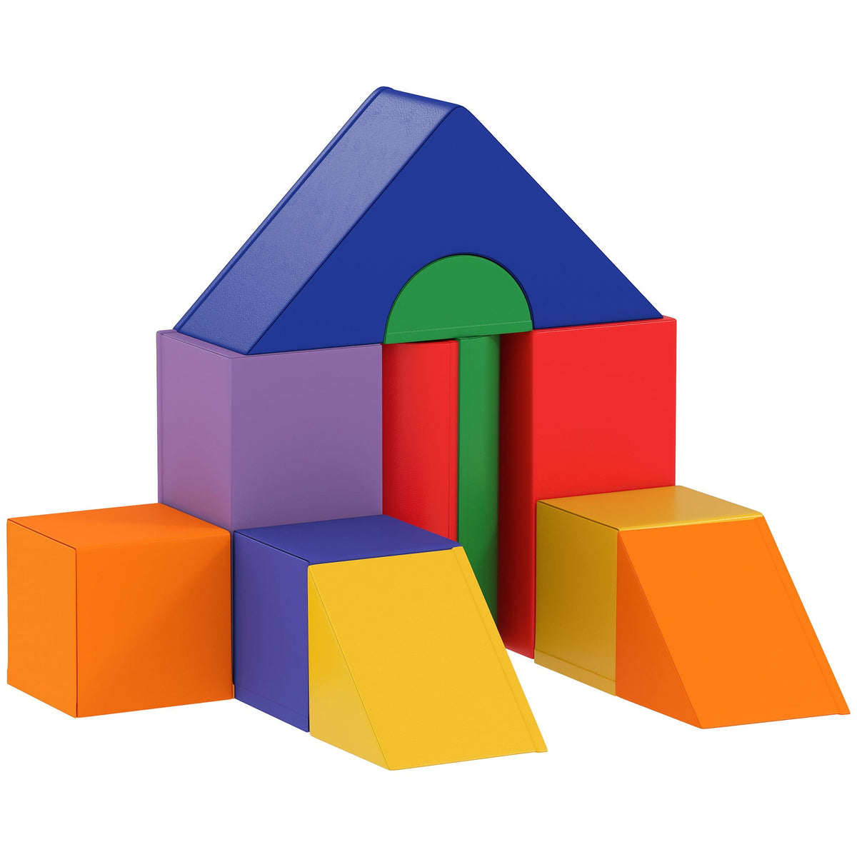 11 piece multicoloured soft foam play blocks for babies and toddlers aged 6 months and up — Bambelou UK