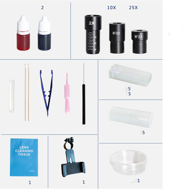Kids educational science microscope set – included slides and specimens – Bambelou UK