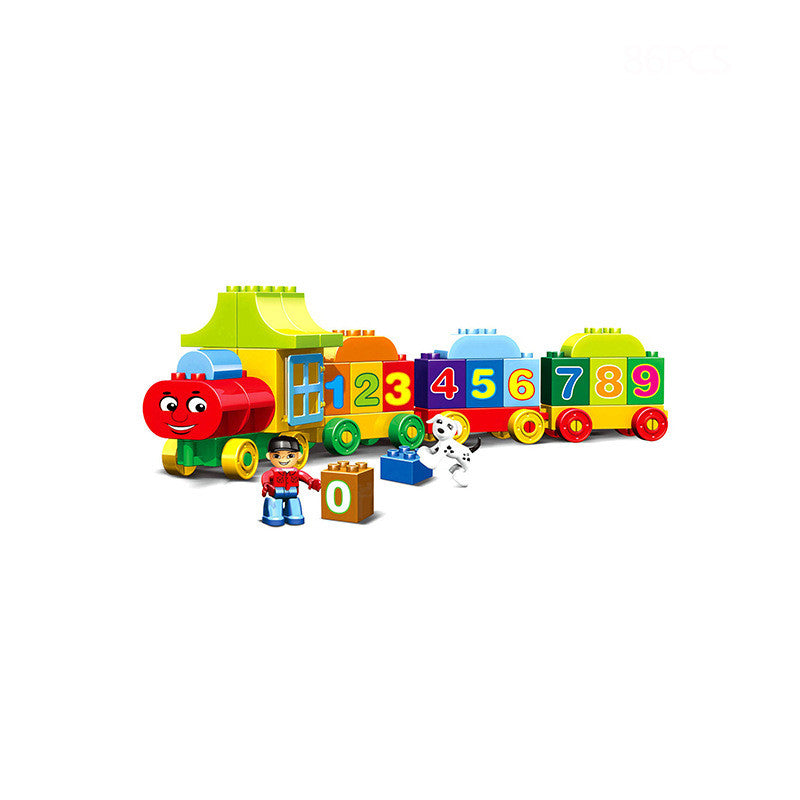 Colourful number train large particle building blocks set for toddlers aged 1 to 3 — Bambelou UK