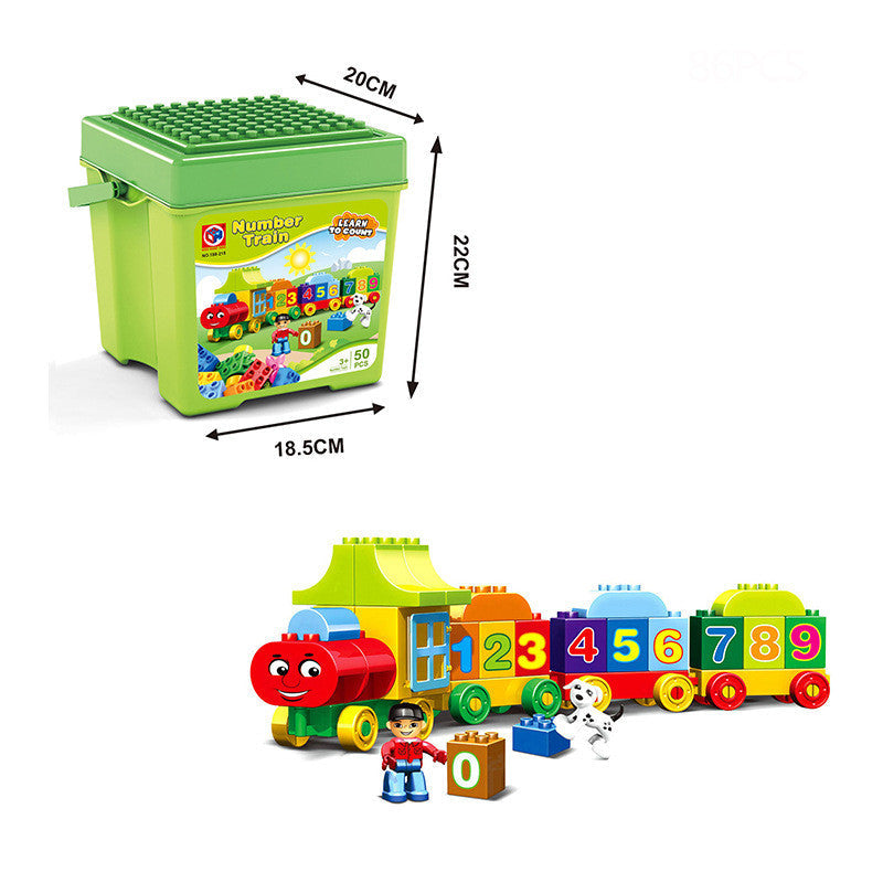 Number train counting building blocks – full train set assembled – Bambelou UK
