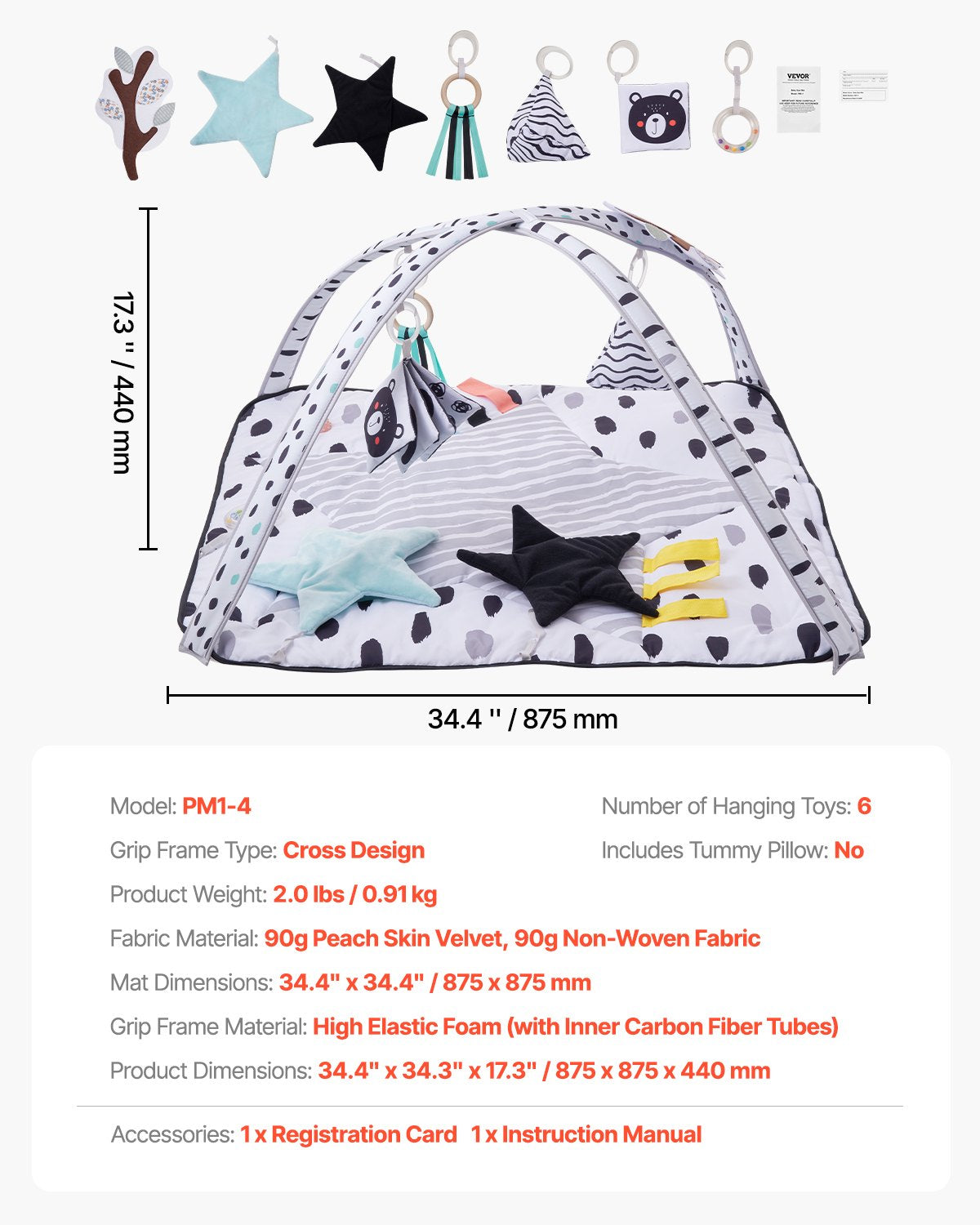 Baby play gym mat – baby on mat during tummy time – Bambelou UK