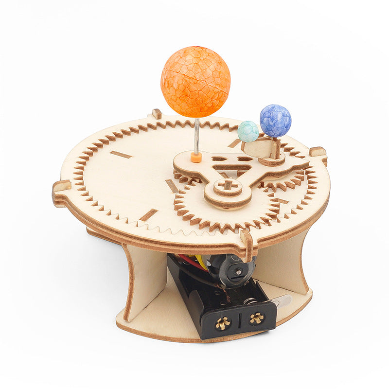 Wooden solar system model kit – fully assembled model on stand – Bambelou UK