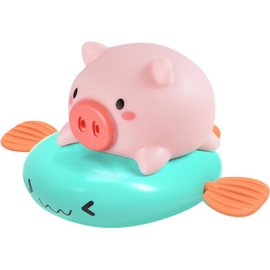 Wind-up swimming pig bath toy for babies and toddlers aged 0 to 3 — Bambelou UK