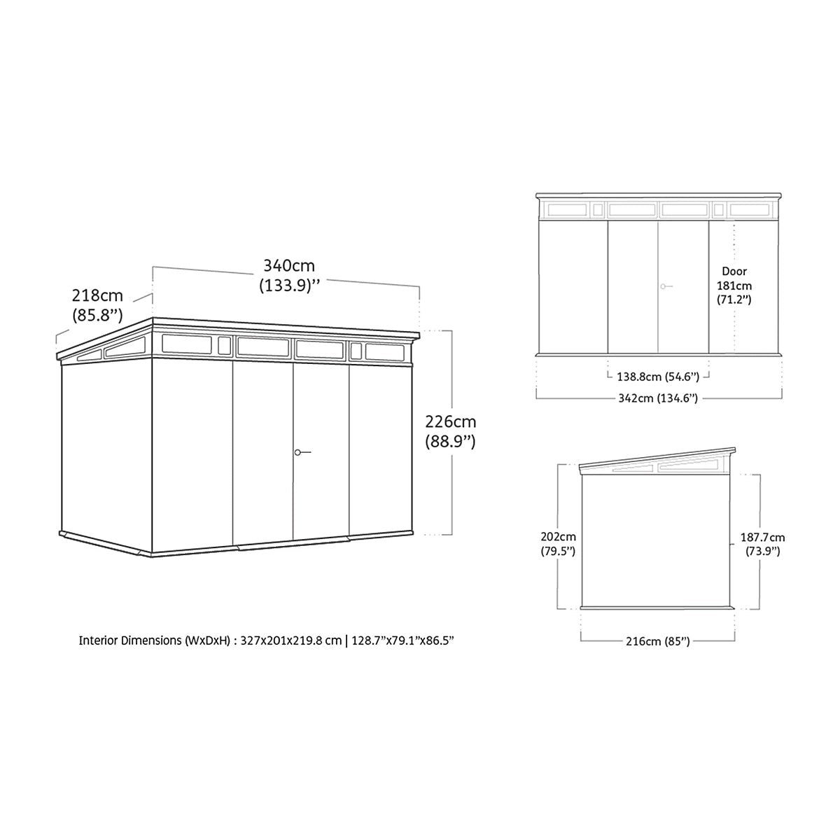 Keter Artisan Resin 11x7ft Shed