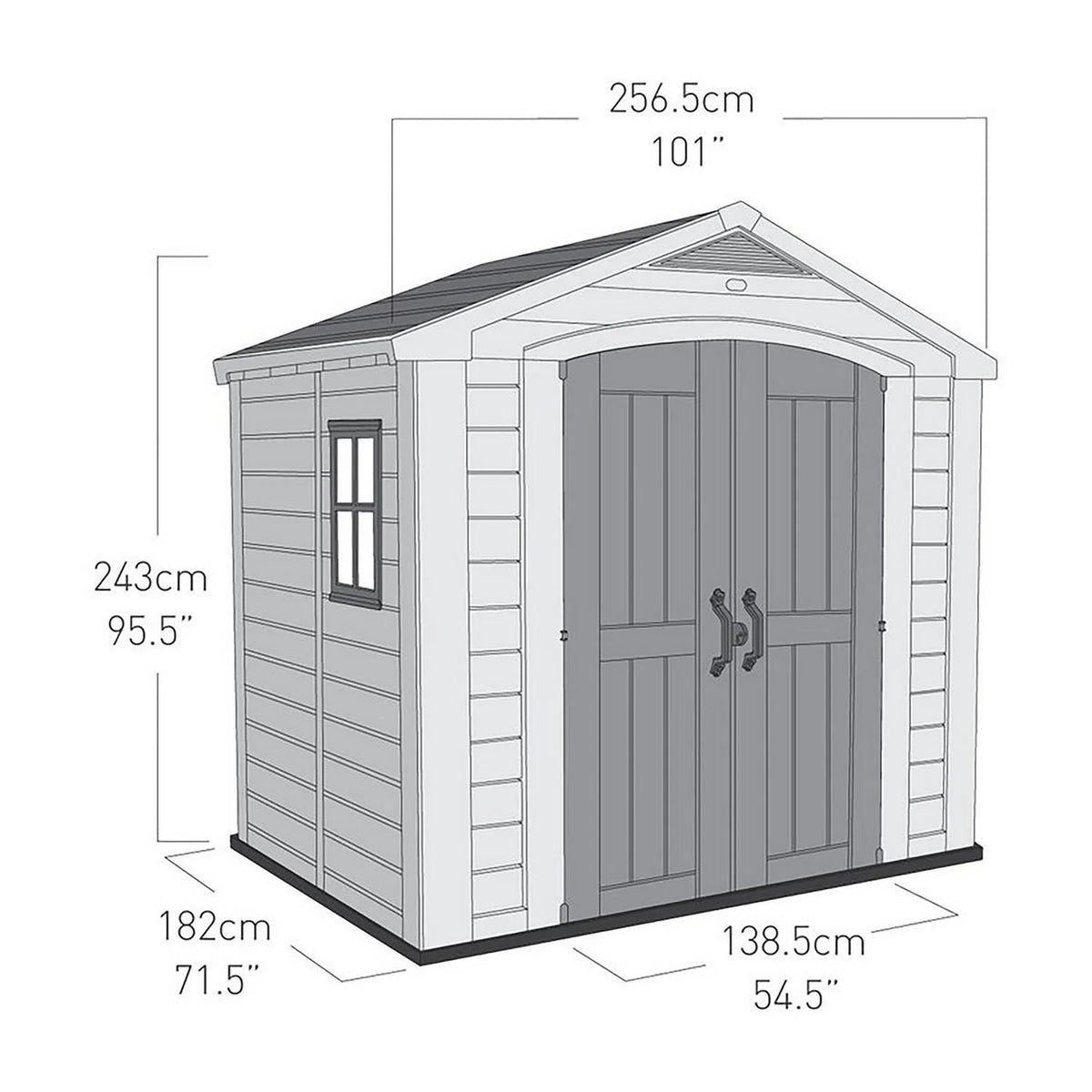 11 x 7ft Outdoor Apex Garden Storage Shed